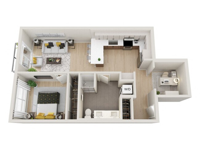 1x1 B MFTE floor plan